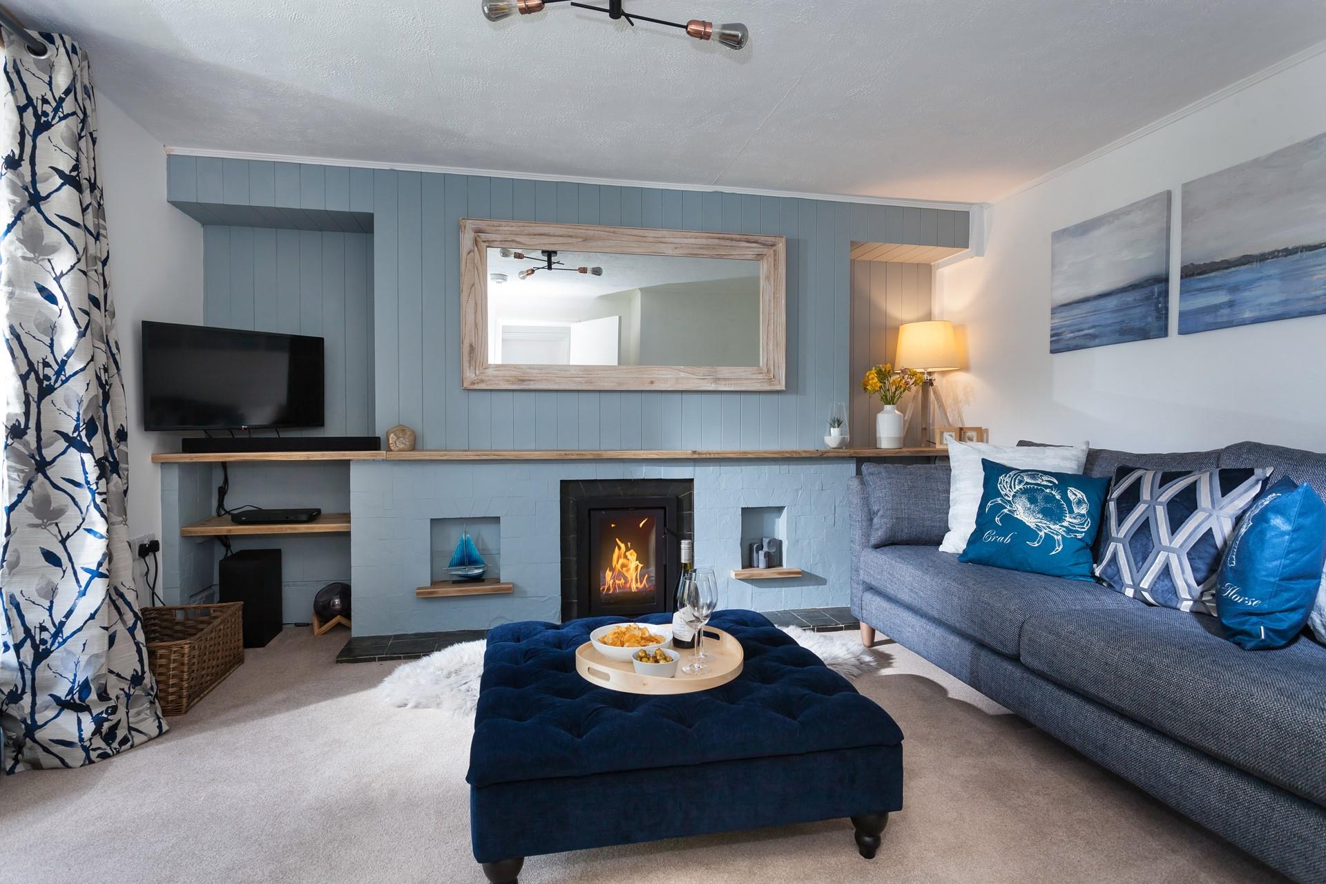 The cosy woodburner makes this a cosy escape for all seasons.