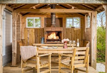 In winter months snuggle up in front of the woodburner and stargaze.