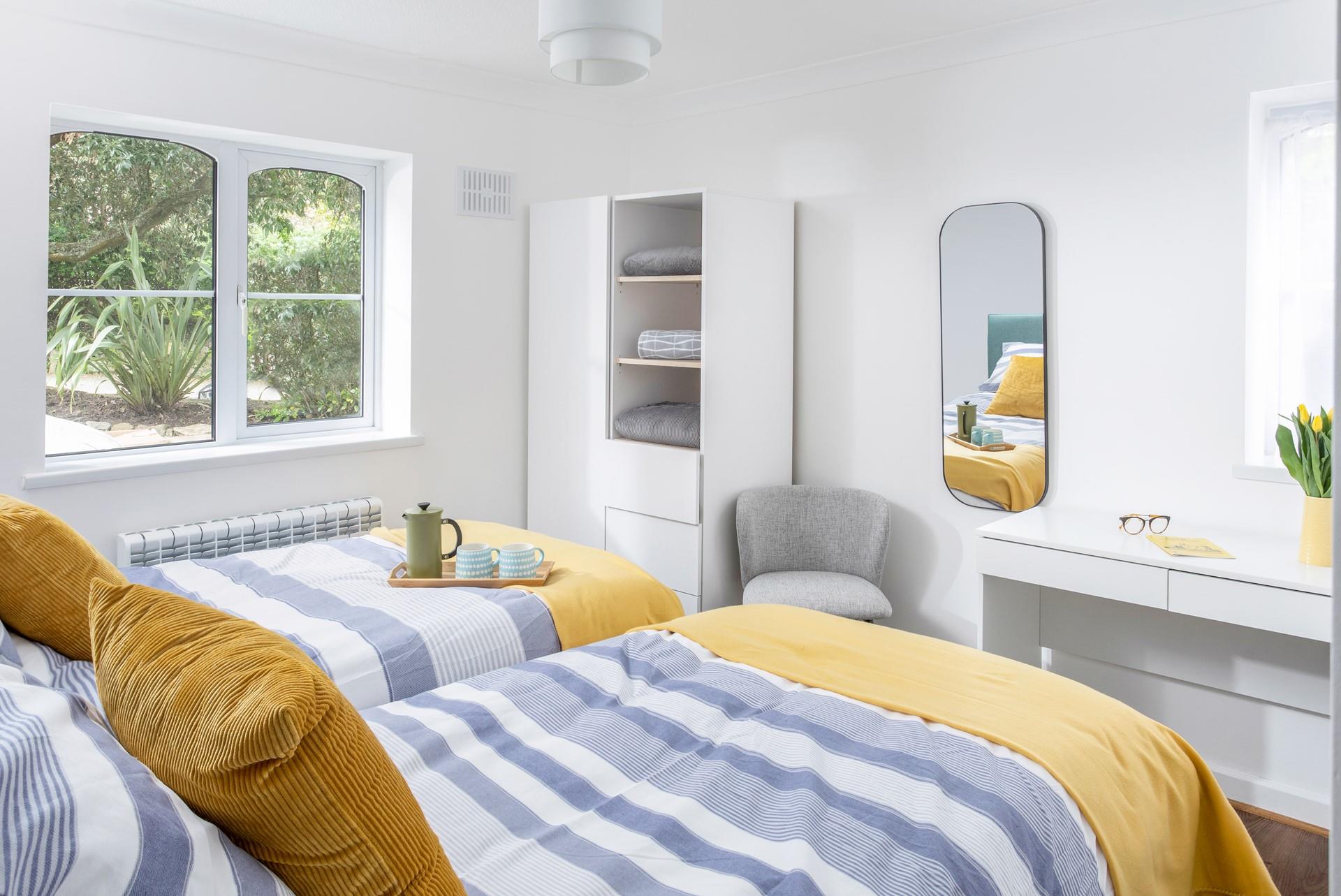 Bedroom 2 has zip and link beds perfect for adults or children.