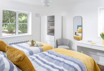 Bedroom 2 has zip and link beds perfect for adults or children.
