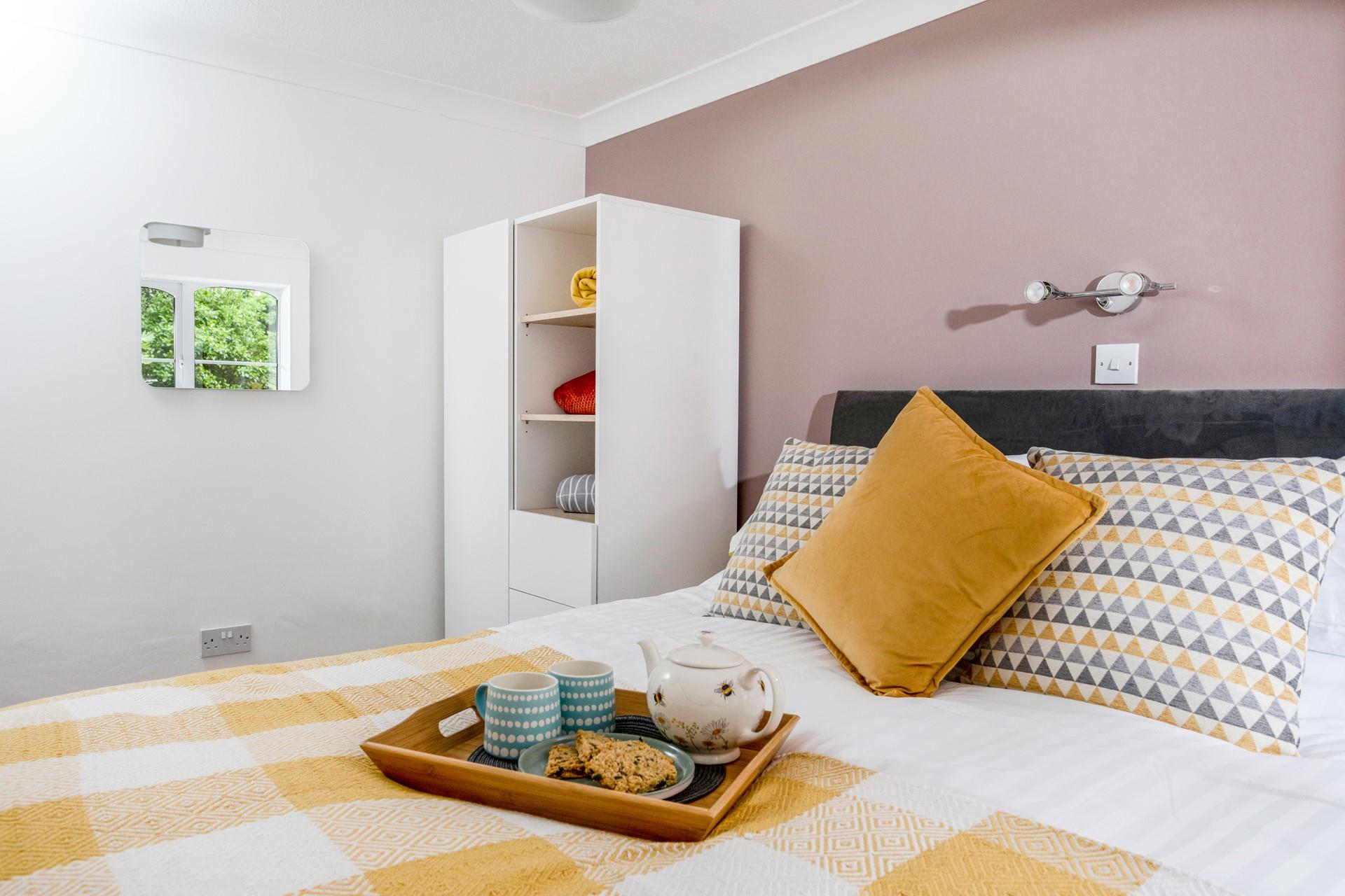 The sumptuous king size bed offers up a dreamy night's slumber.