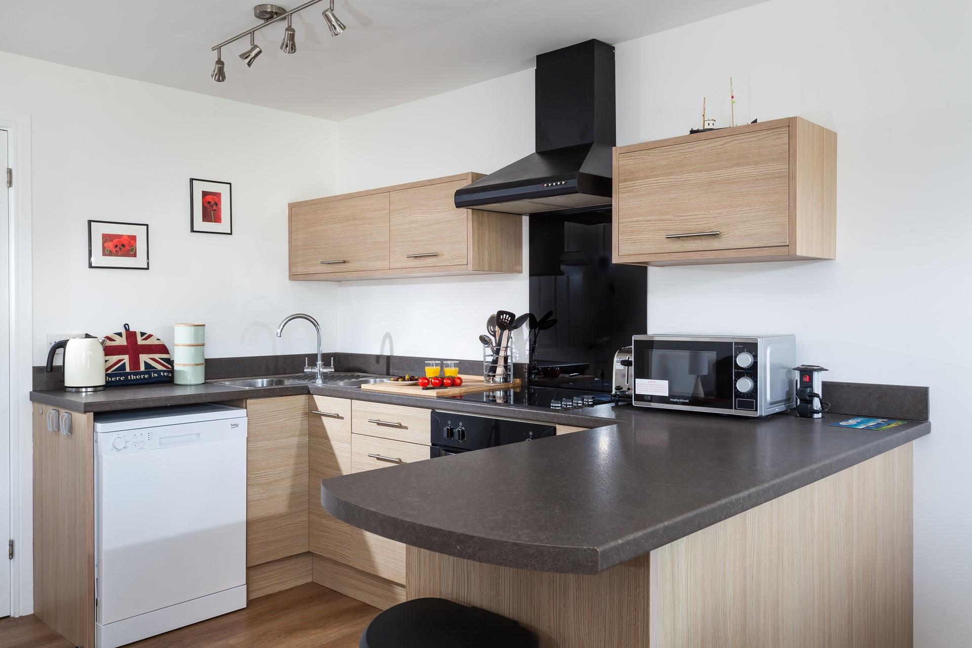 Cook up a storm in the well-equipped kitchen each evening.