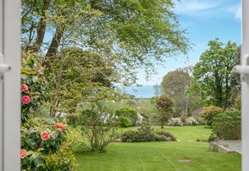 Take in the sea views through the trees.