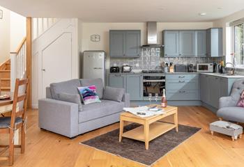Sit on the sofa and relax in the evening after a busy day exploring.
