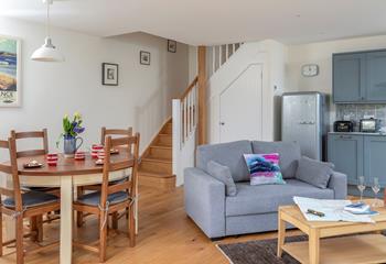 Sink into the comfortable sofa after a day of exploring.