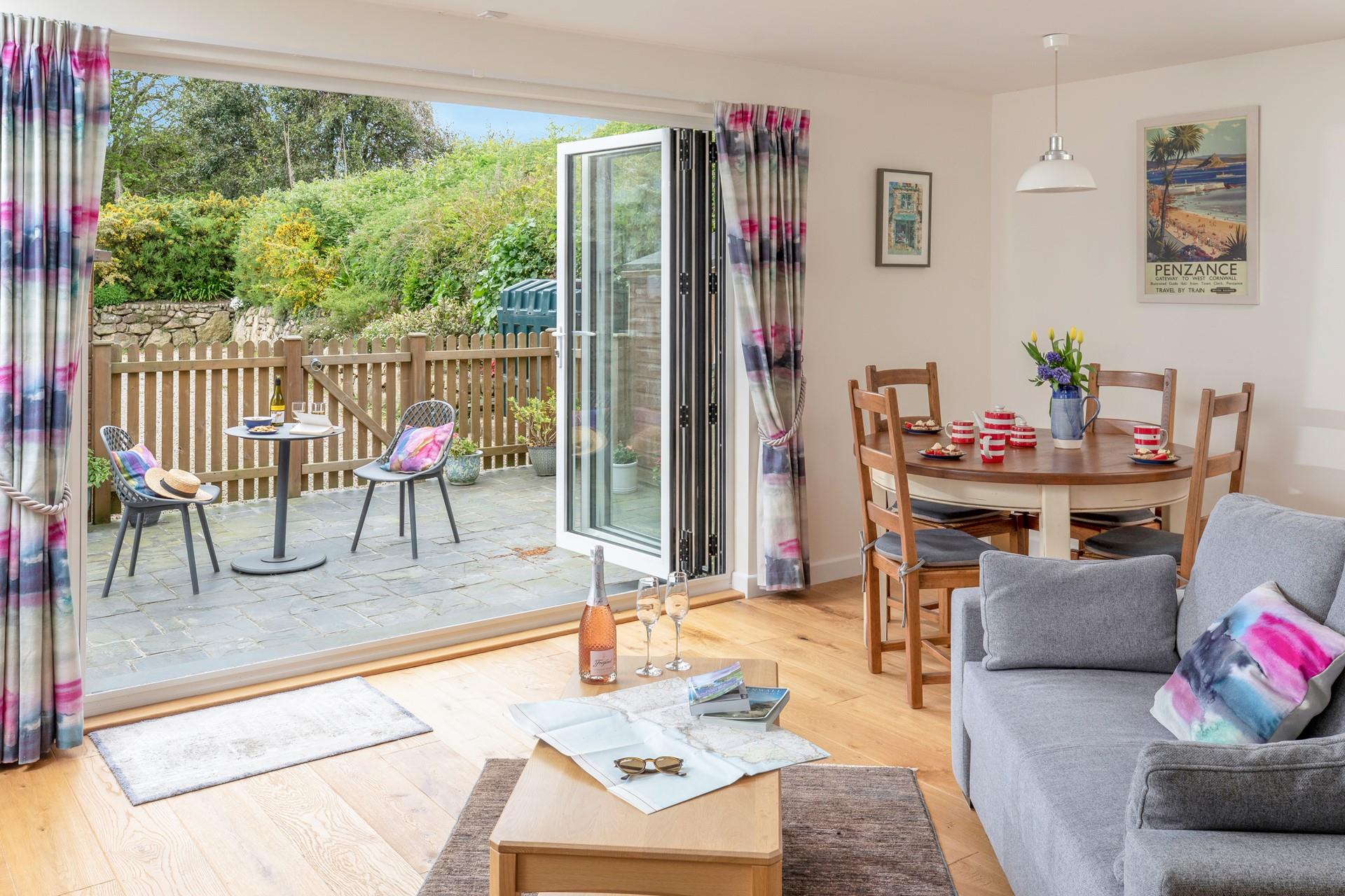 Open the patio doors and let the warm summer breeze run through.