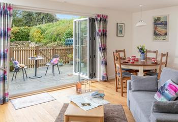 Open the patio doors and let the warm summer breeze run through.