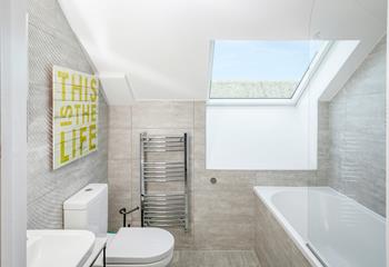 Run a bath after walking the incredibly scenic coast path into St Ives and soak in the bubbles.