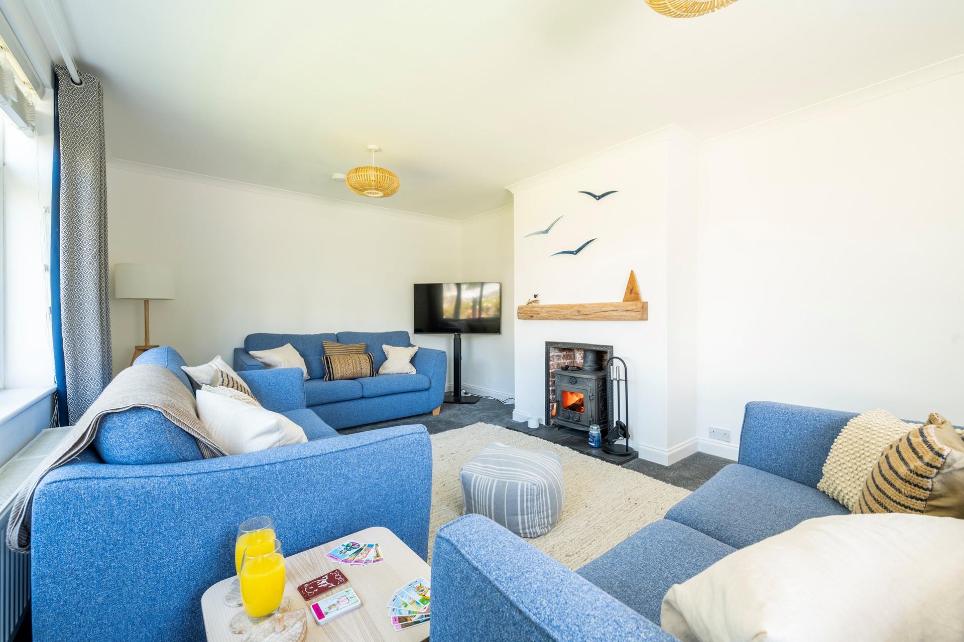 Light the woodburner and snuggle up on chillier evenings.