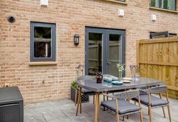 Take your cooked breakfast al fresco while you ponder the day's plans.