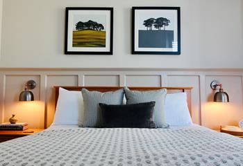 Tuck into the soft sheets of the king size bed and drift into a dreamy night's slumber.