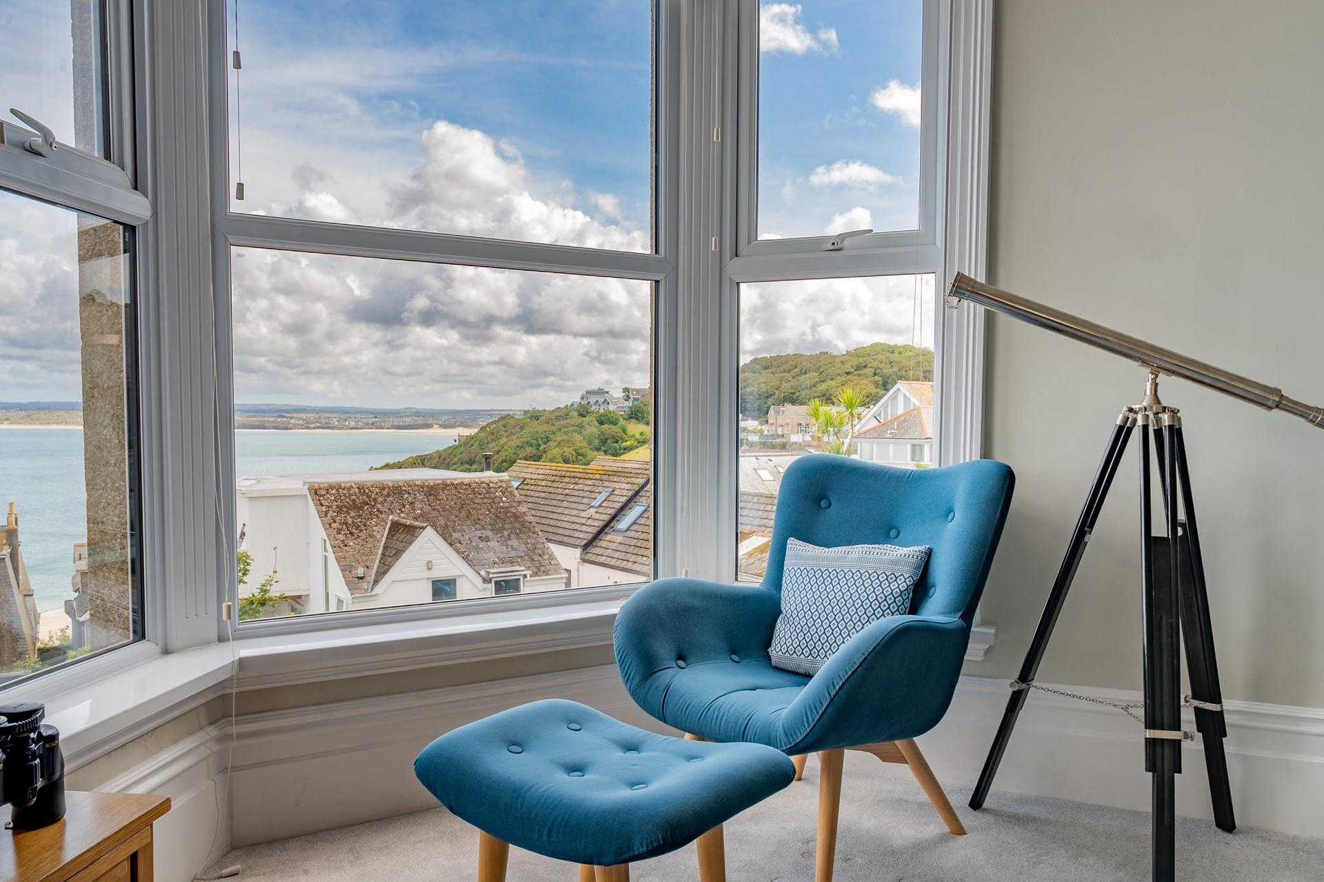 The handy telescope is great for dolphin-watching!