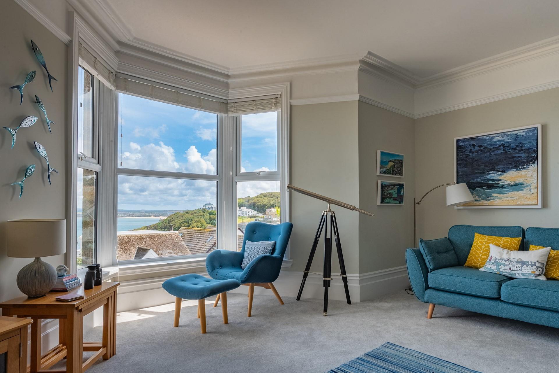 Stunning far-reaching views of St Ives Bay await at 4 Lyonesse.