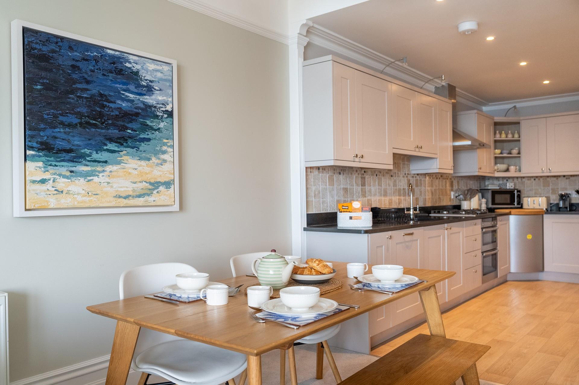 Make the most of time together, cooking and eating in the open plan kitchen and dining area.