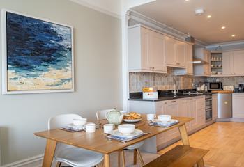 Make the most of time together, cooking and eating in the open plan kitchen and dining area.