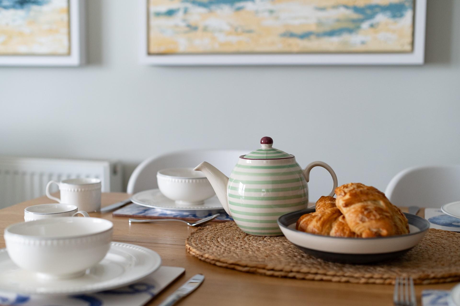 Sip your morning tea before heading out to explore.