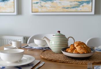 Sip your morning tea before heading out to explore.