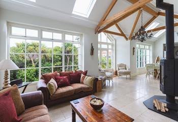 The large open plan orangery is ideal for entertaining and spending time together as a family.