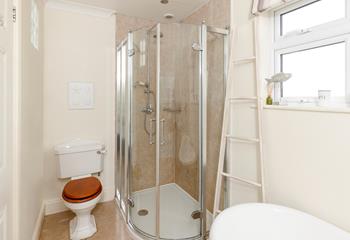 Start the day with an invigorating morning shower.