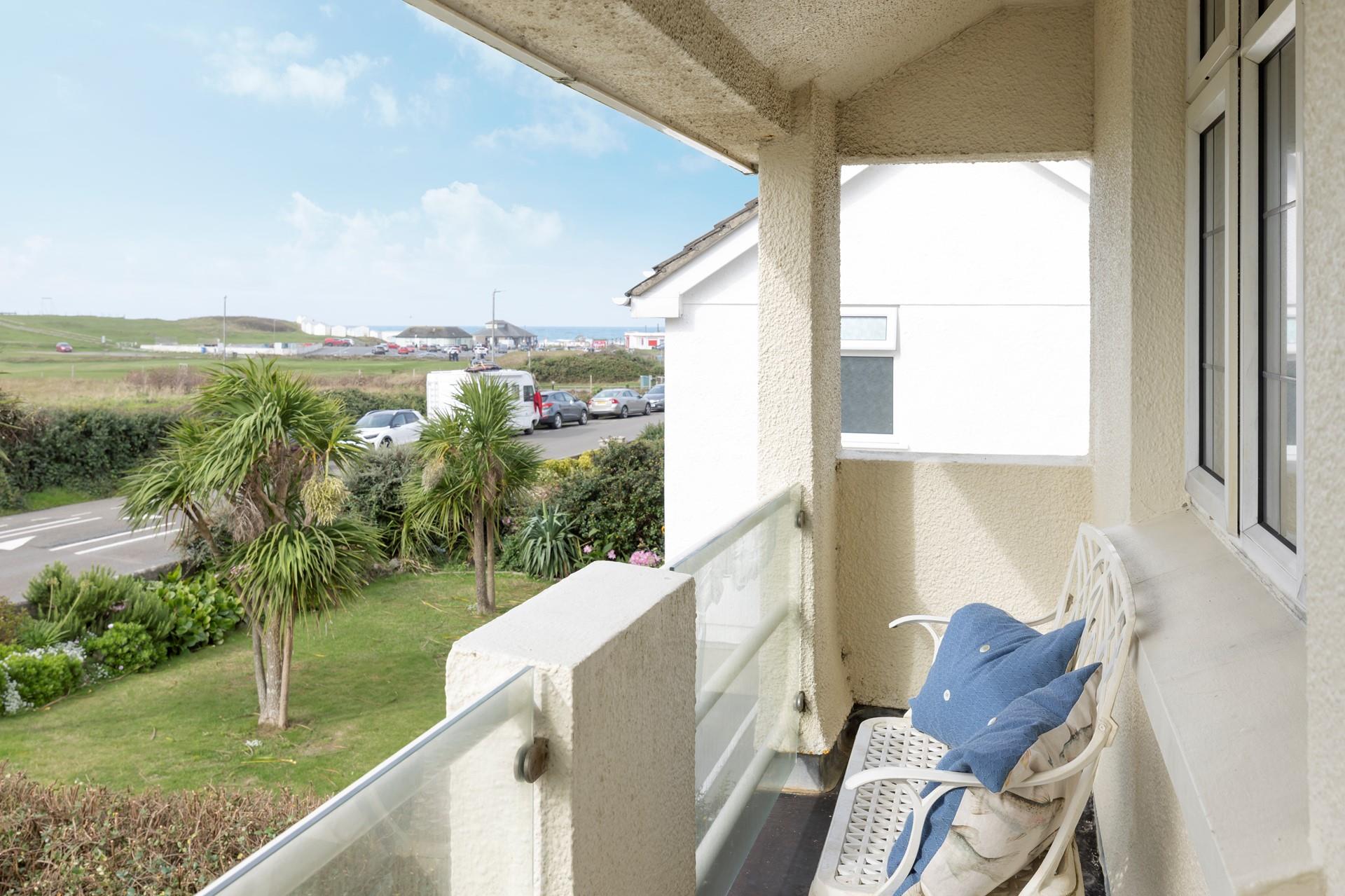 Enjoy the view from the balcony.