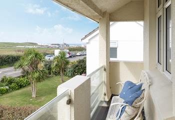 Enjoy the view from the balcony.