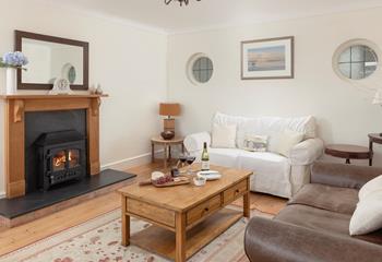 Snuggle up in front of the flickering fire.