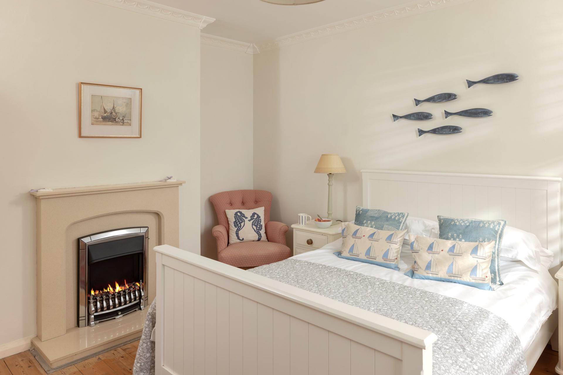 Wake up in the soft sheets after a relaxing night's sleep.