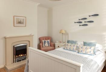 Wake up in the soft sheets after a relaxing night's sleep.