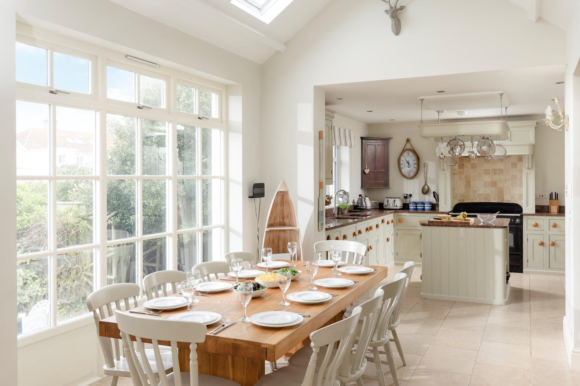 Tuck into a hearty breakfast full of warm, buttery pastries and fresh juice.