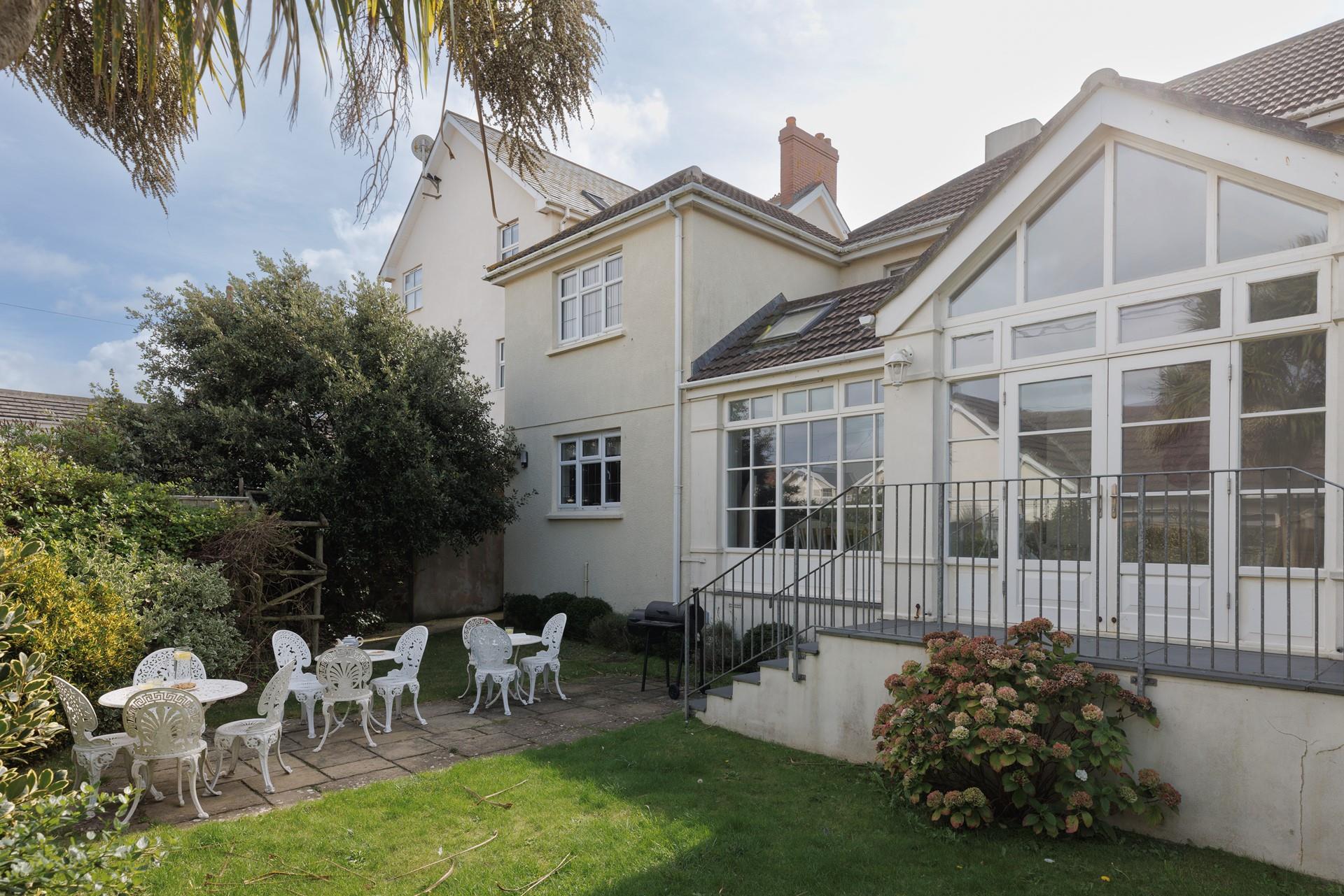 Soak up the sun in the garden.