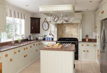 The kitchen is spacious and fully equipped for cooking up a storm!