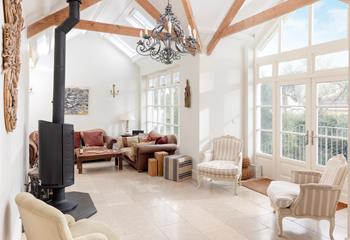 There are plenty of areas to sit and relax in the orangery!