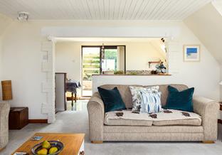 Reverse open plan living takes advantage of the views across to Perranporth beach.