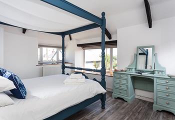 Wake up to idyllic rural views in the spacious king size bed.