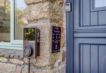 There is an EV charging point included at the property.
