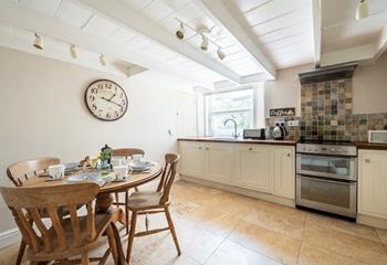 The kitchen is well-equipped for cooking tasty meals.