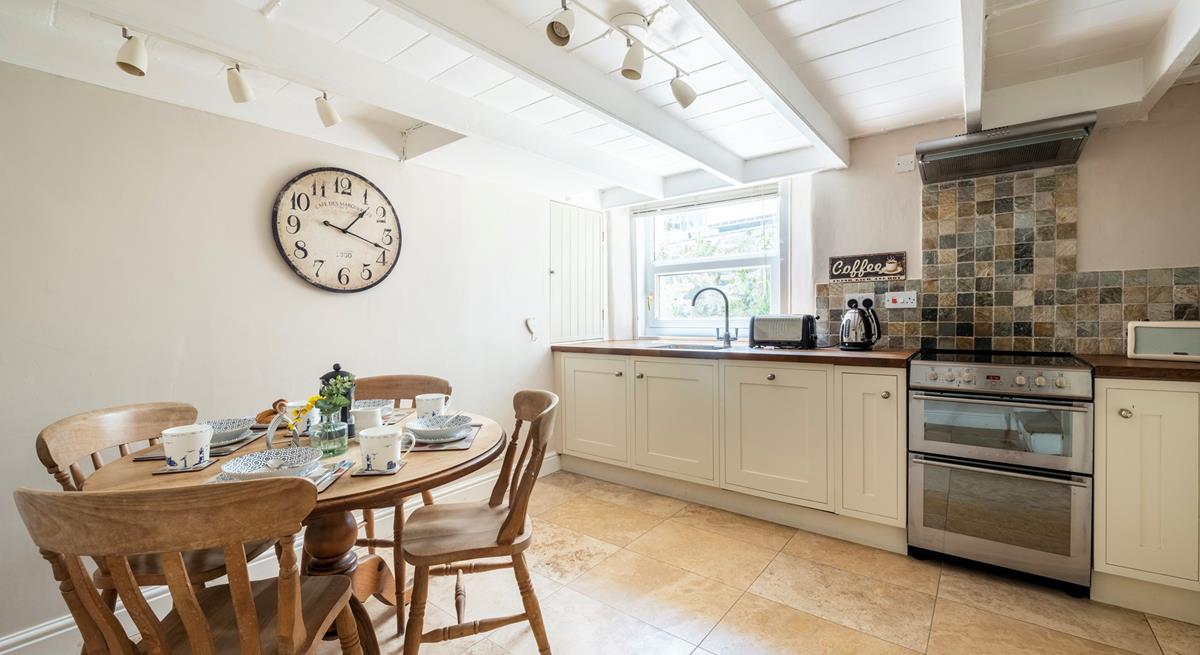 The kitchen is well-equipped for cooking tasty meals.