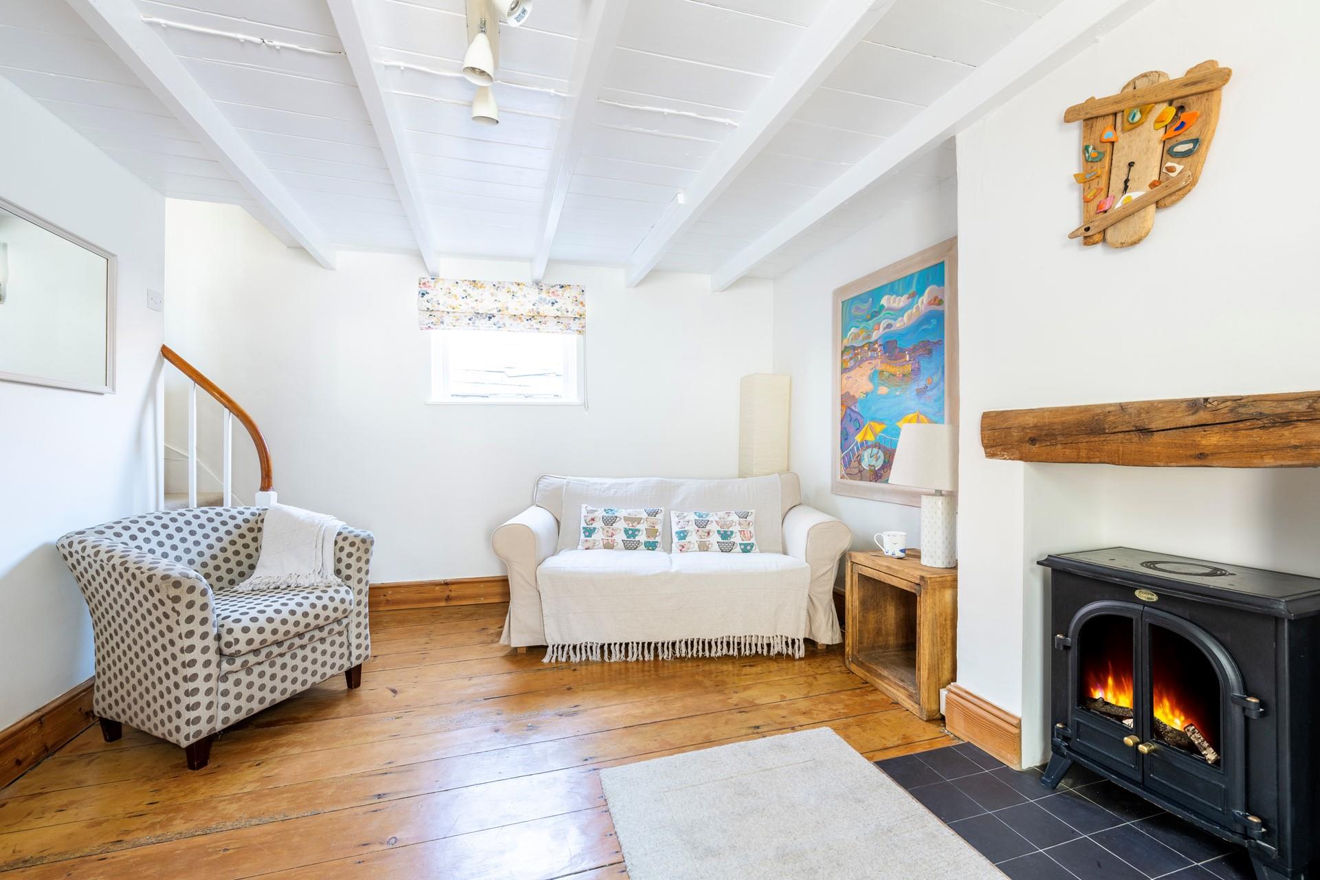 The sitting room is the perfect base to come back to after days on the beach.