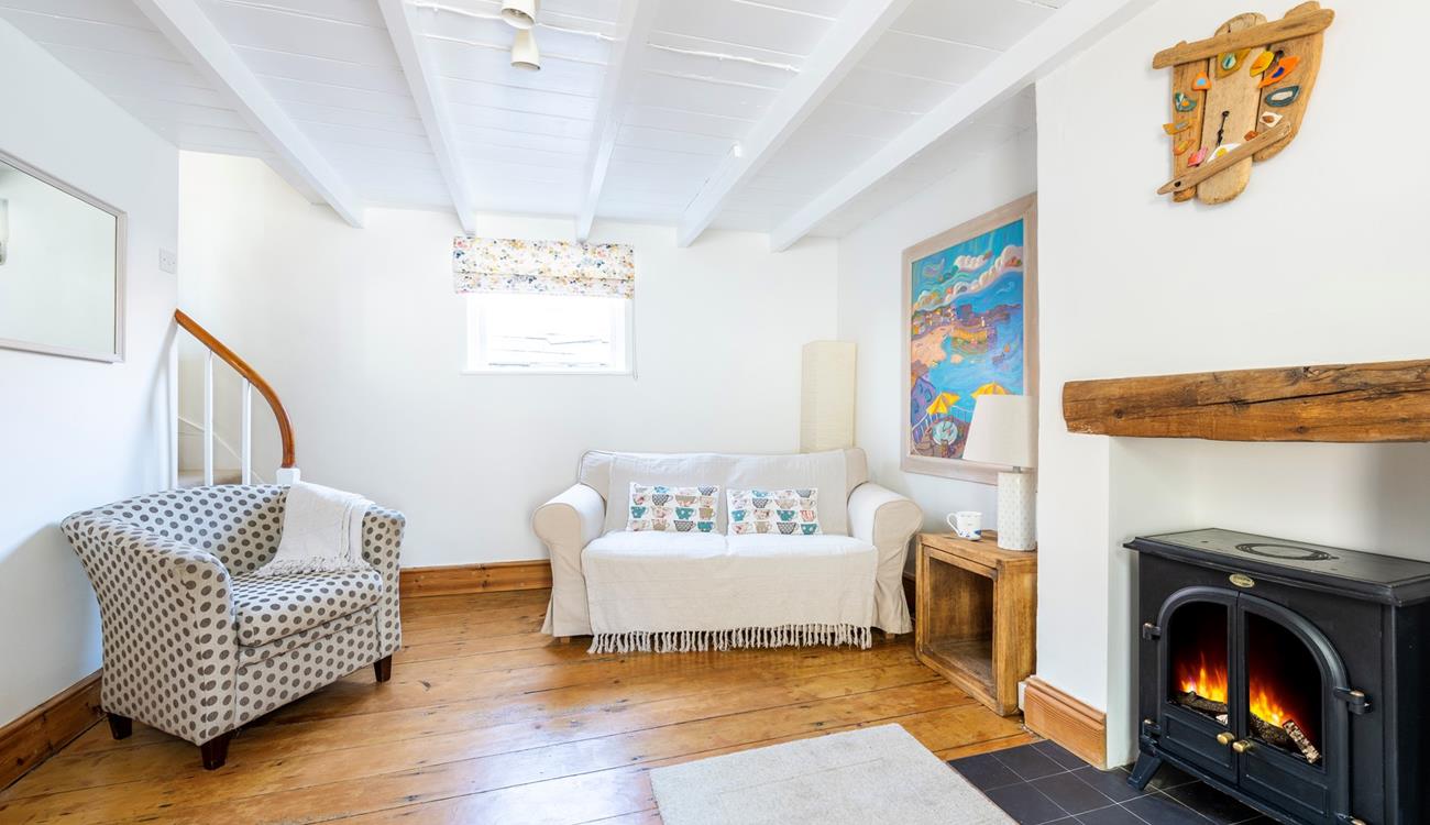 The sitting room is the perfect base to come back to after days on the beach.