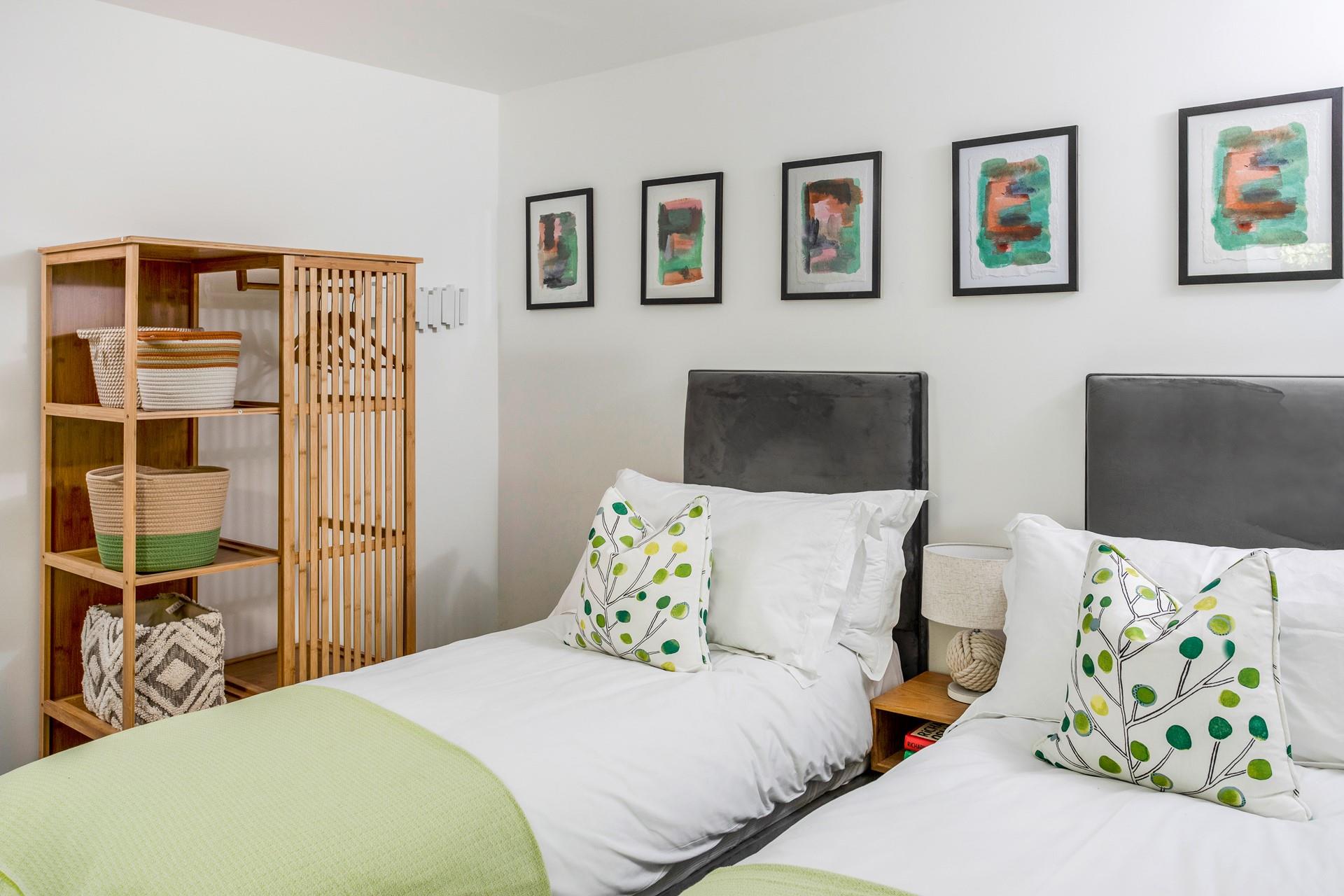 The twin beds are perfect for children or young adults or can be made up as a king size.