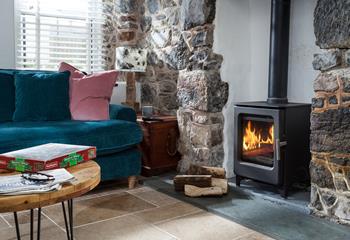 Throw some logs on the fire and snuggle up in front of the woodburner.