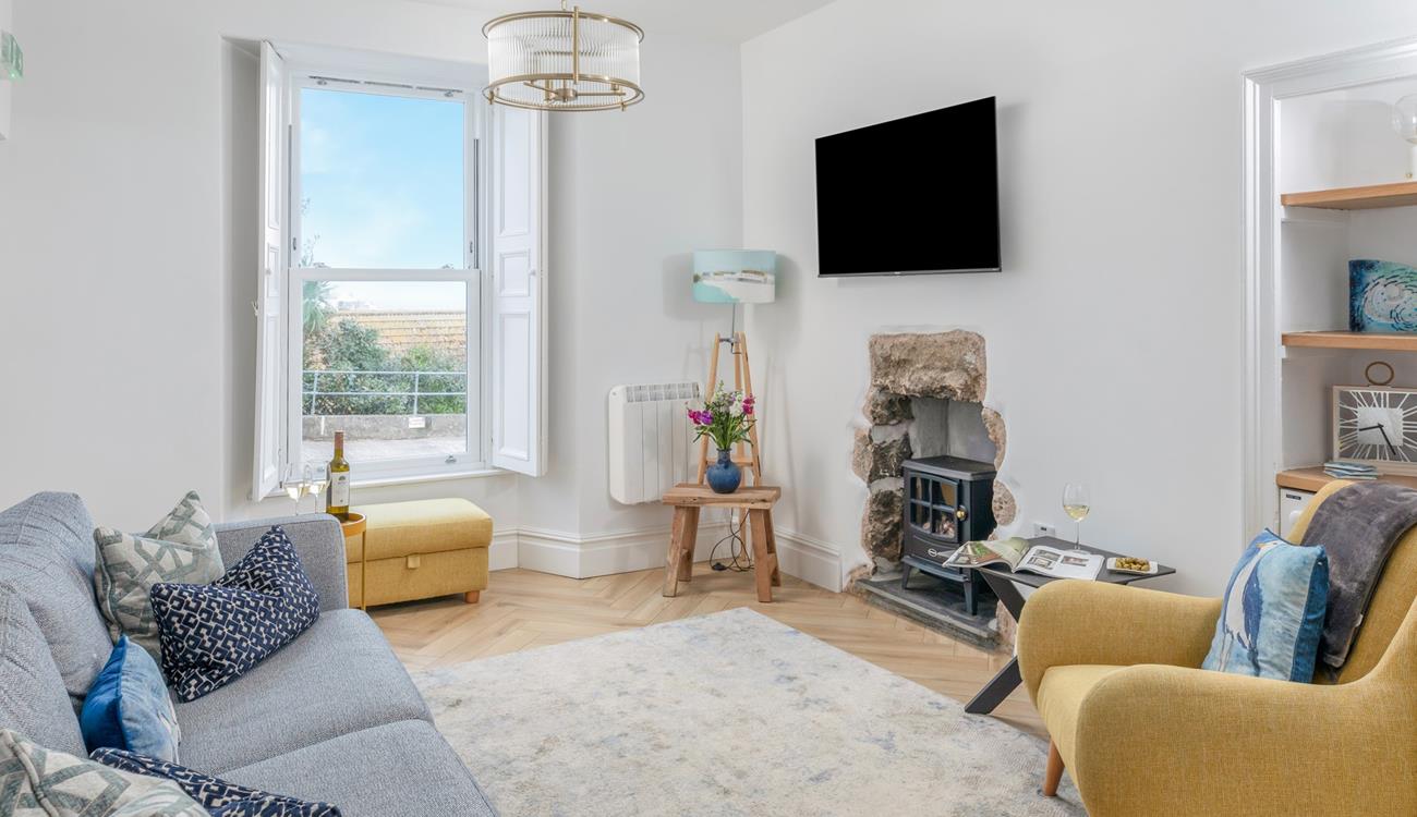 Take in the views over St Ives harbour and beyond from the sitting room.