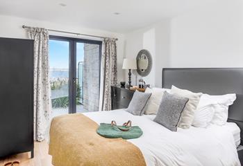 Climb into the soft sheets of the sumptuous king-size bed after a day of exploring St Ives.
