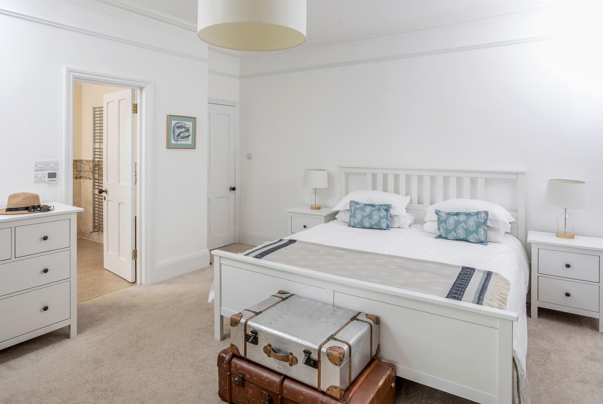 Climb into the soft sheets and sink into a relaxing night's sleep.