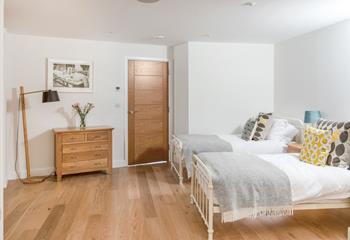 Kids will love waking up the twin bedroom.