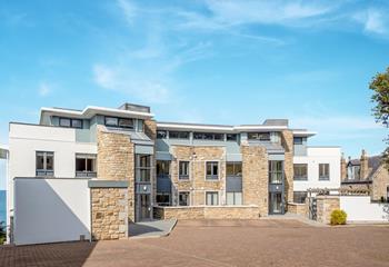 The modern apartment is a short walk from St Ives town.