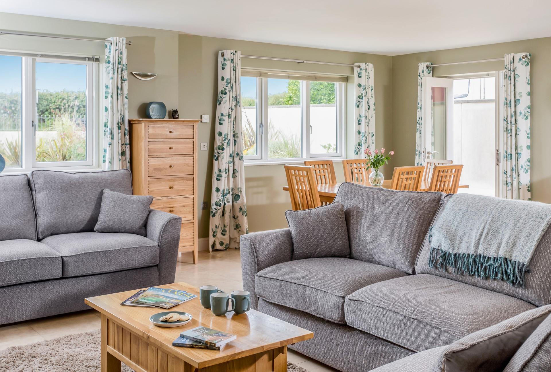 The cosy apartment is a coastal home from home.