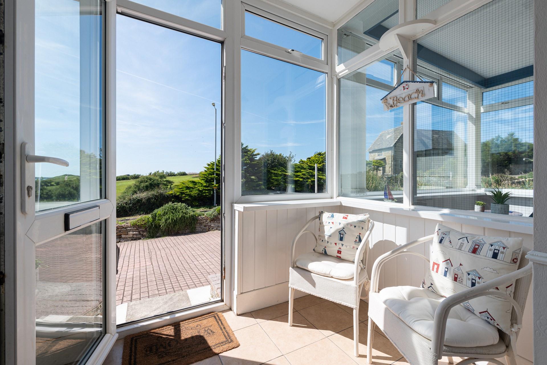 Even the porch has beach views!