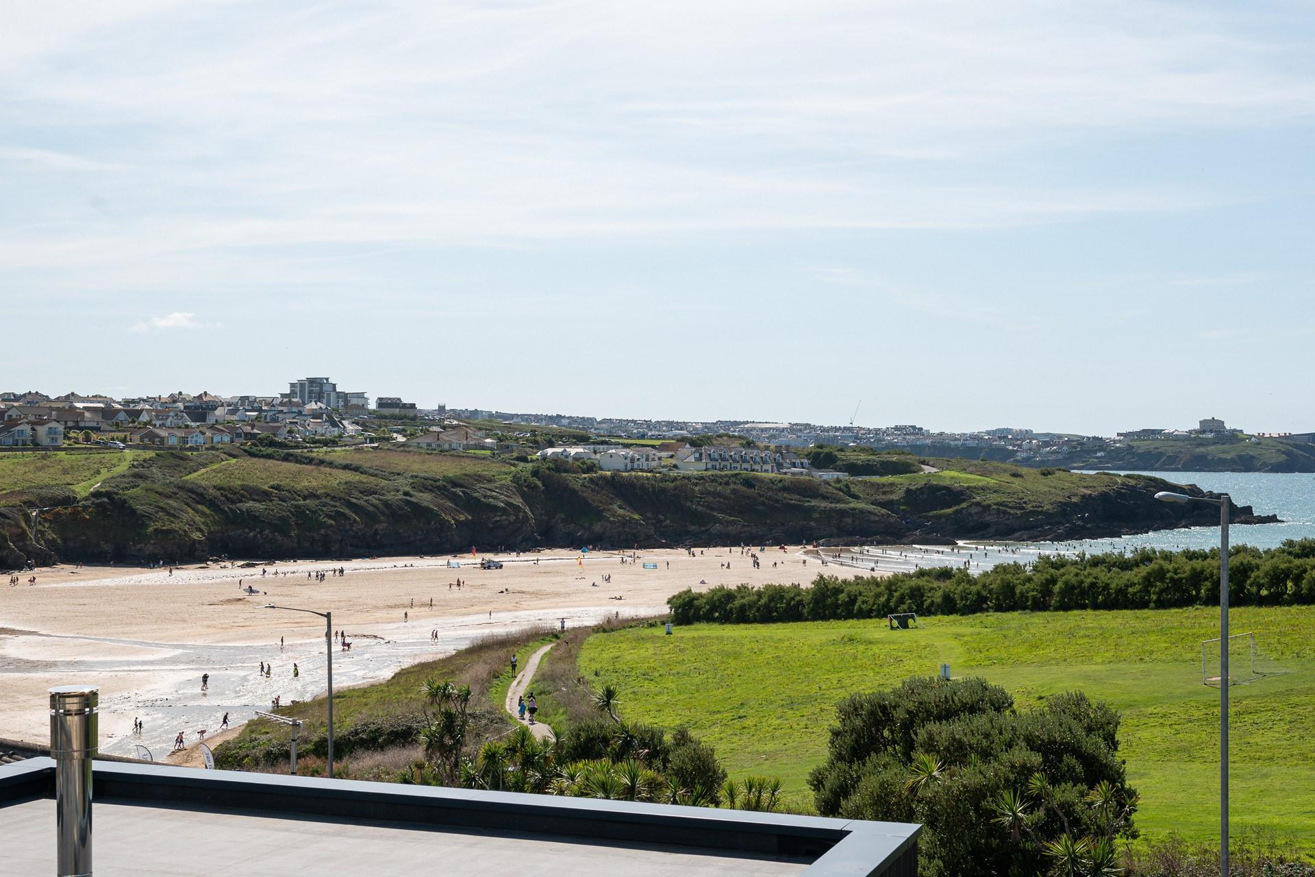 Popular with families, Porth Beach is on your doorstep.