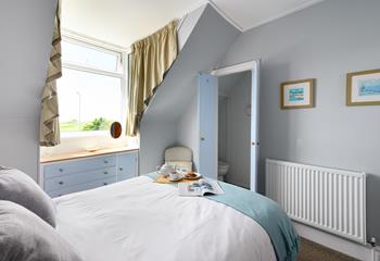 After breakfast in bed, step from your doorstep and across the road to the coast path for a morning stroll.